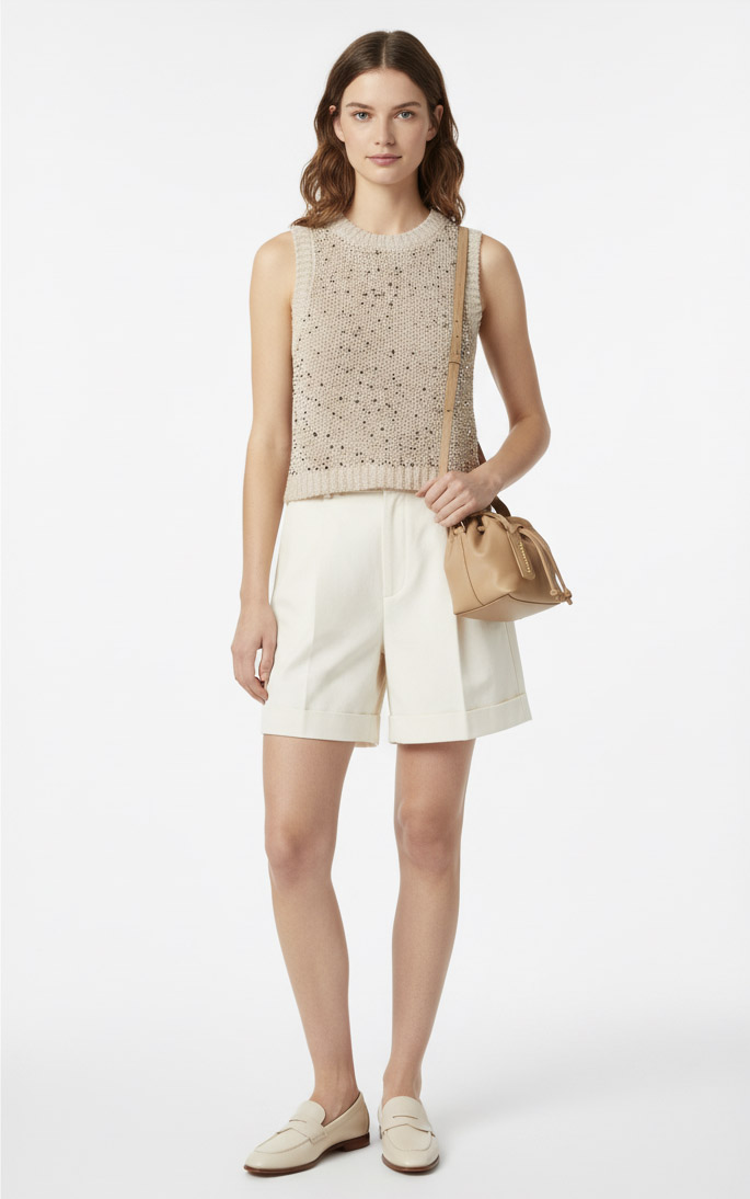 Bolsa Bucket Pequena Camelo Vista 4