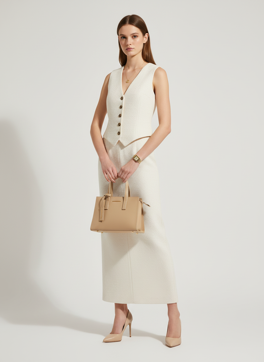 Bolsa Struttura Fine Beige Vista 4