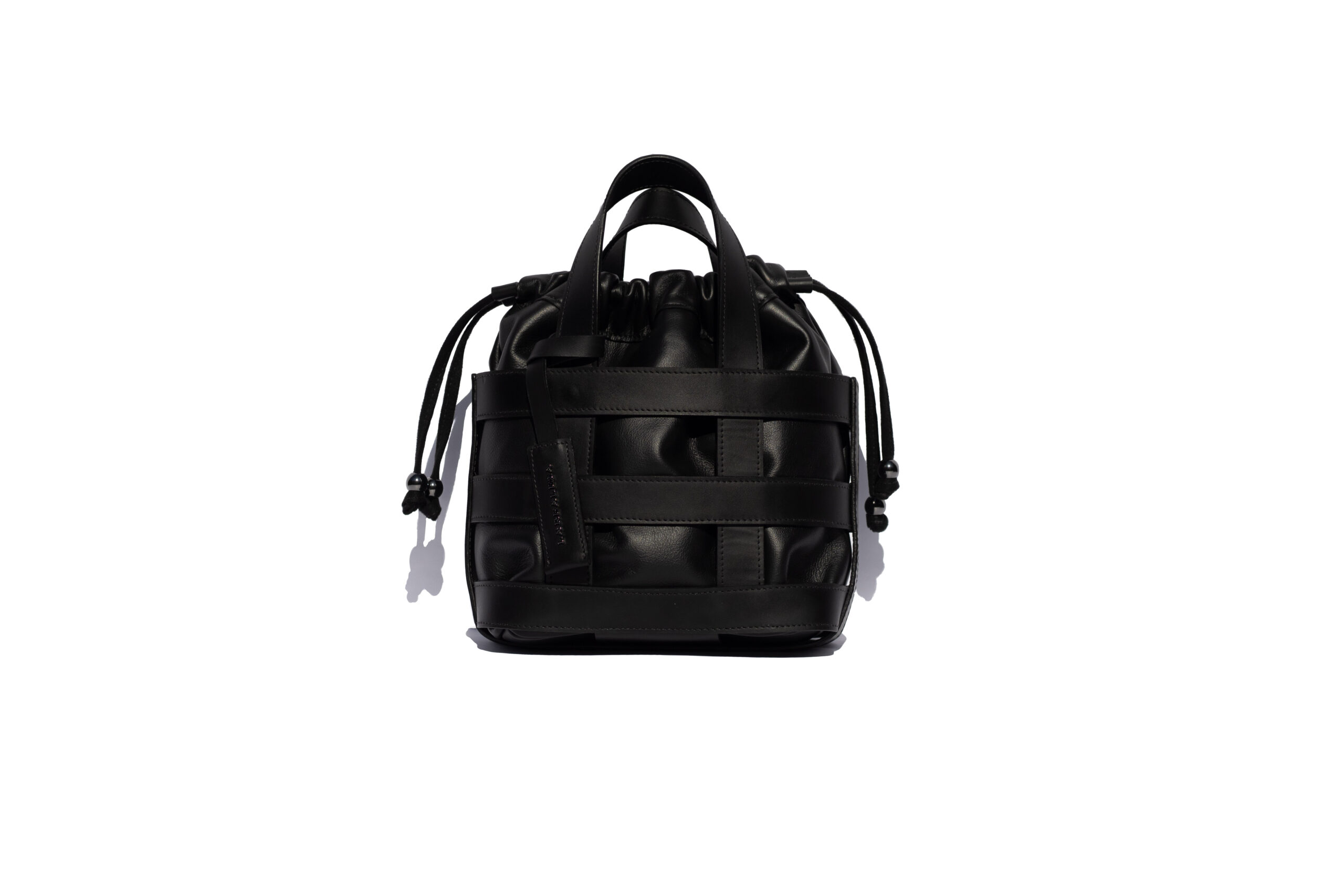 Bolsa La Cesta Preta Couro Inside Vista 2