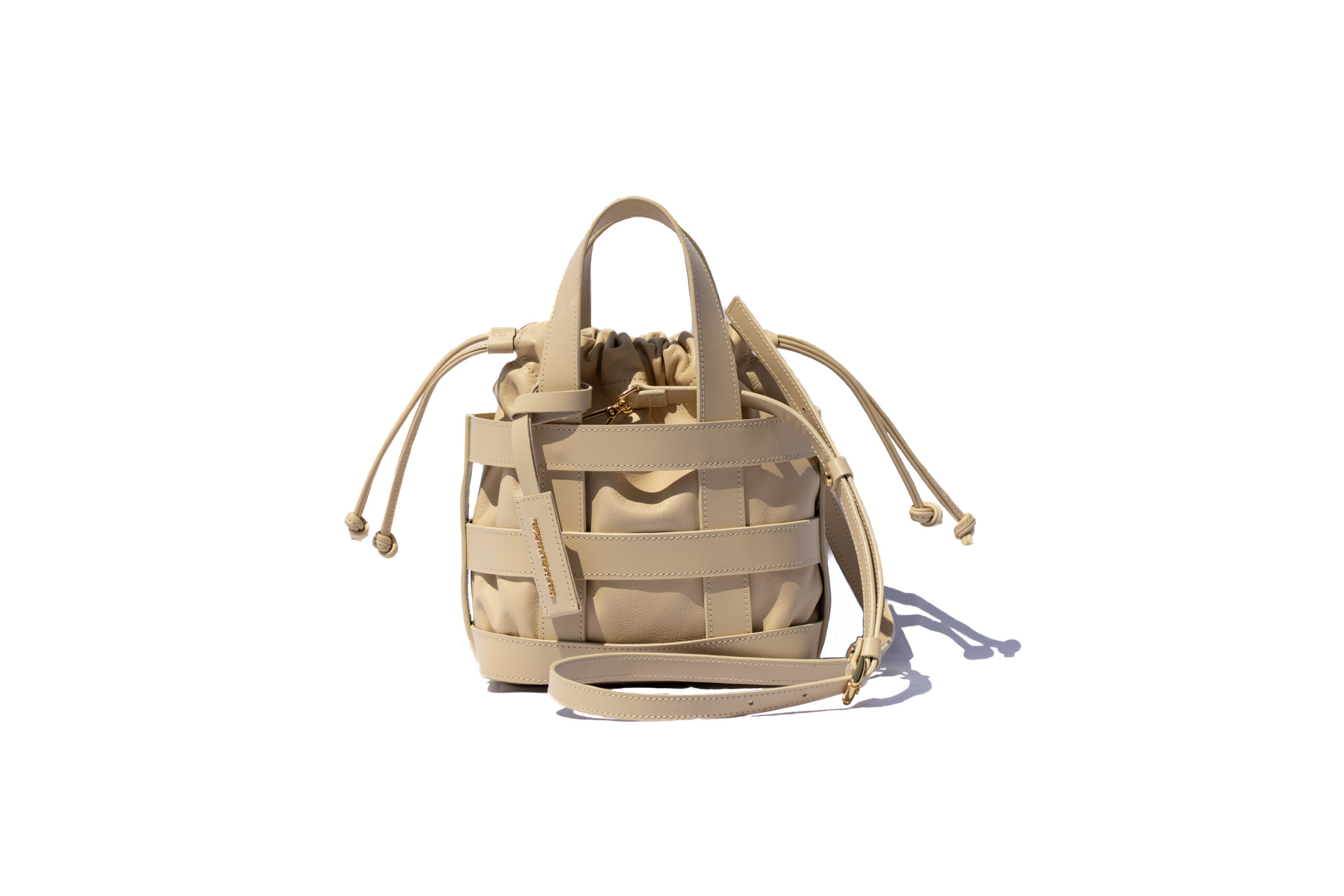 Bolsa La Cesta Beige Couro Inside Vista 1