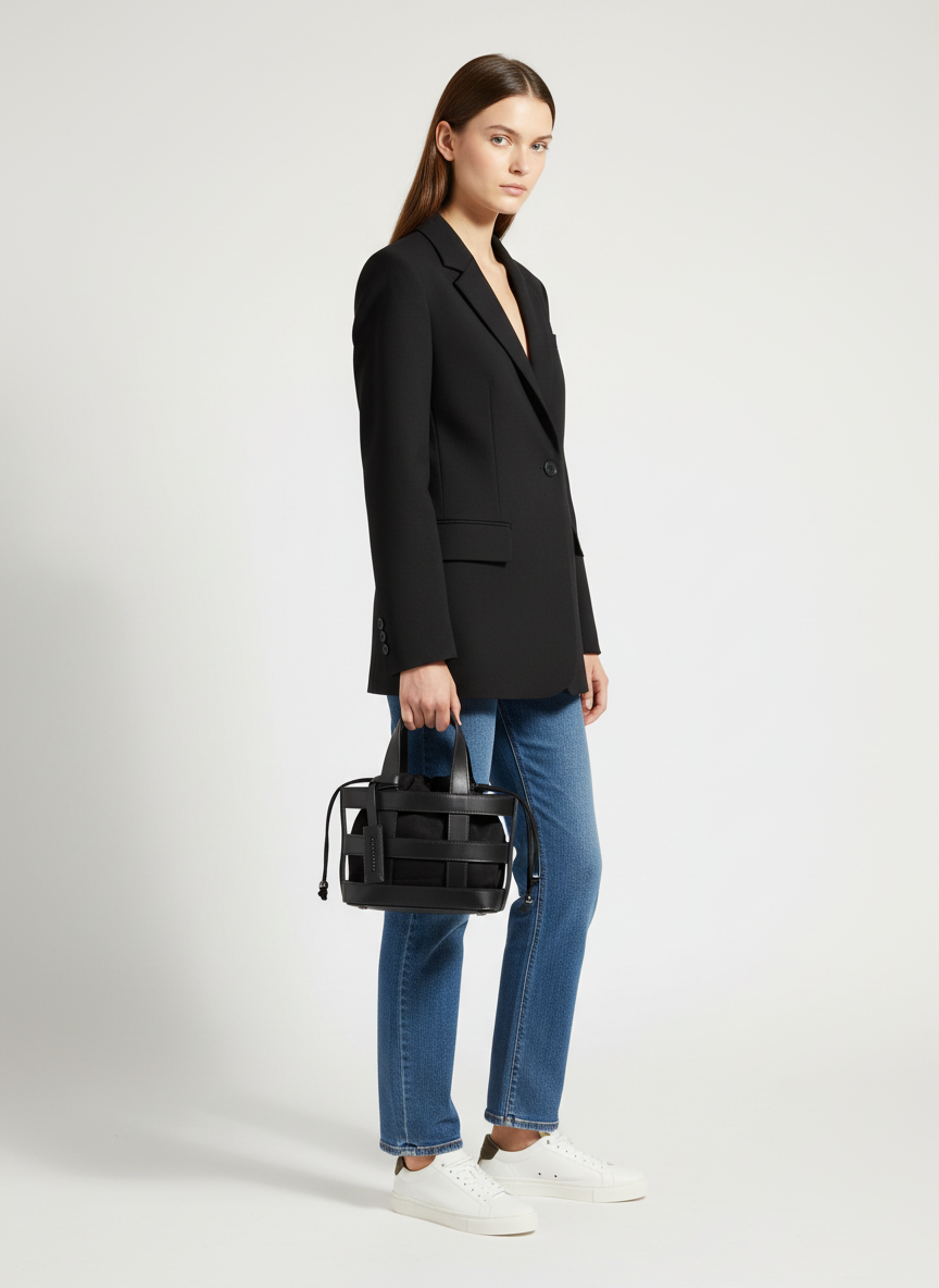 Bolsa La Cesta Preta Vista 6